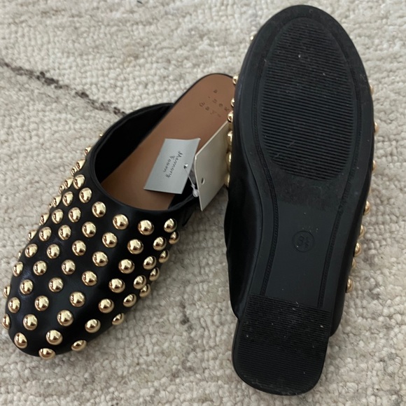 A New Day Channing  Black and Gold Studded Women's Mules - Picture 6 of 6